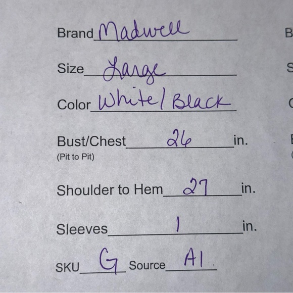 Madewell White Windowpane Grid Cotton Button Front Blouse Large - Picture 8 of 8